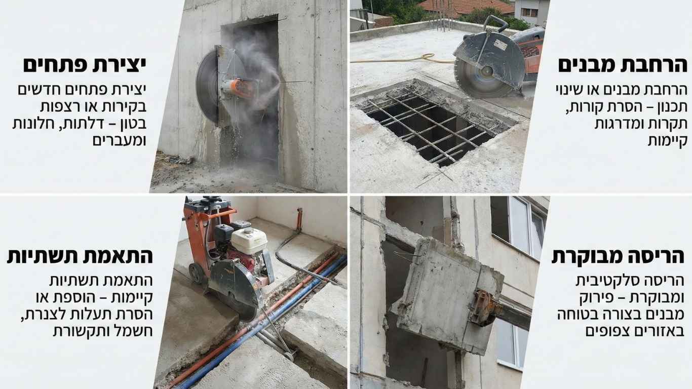 באילו מקרים נזדקק לשירותי ניסור בטון