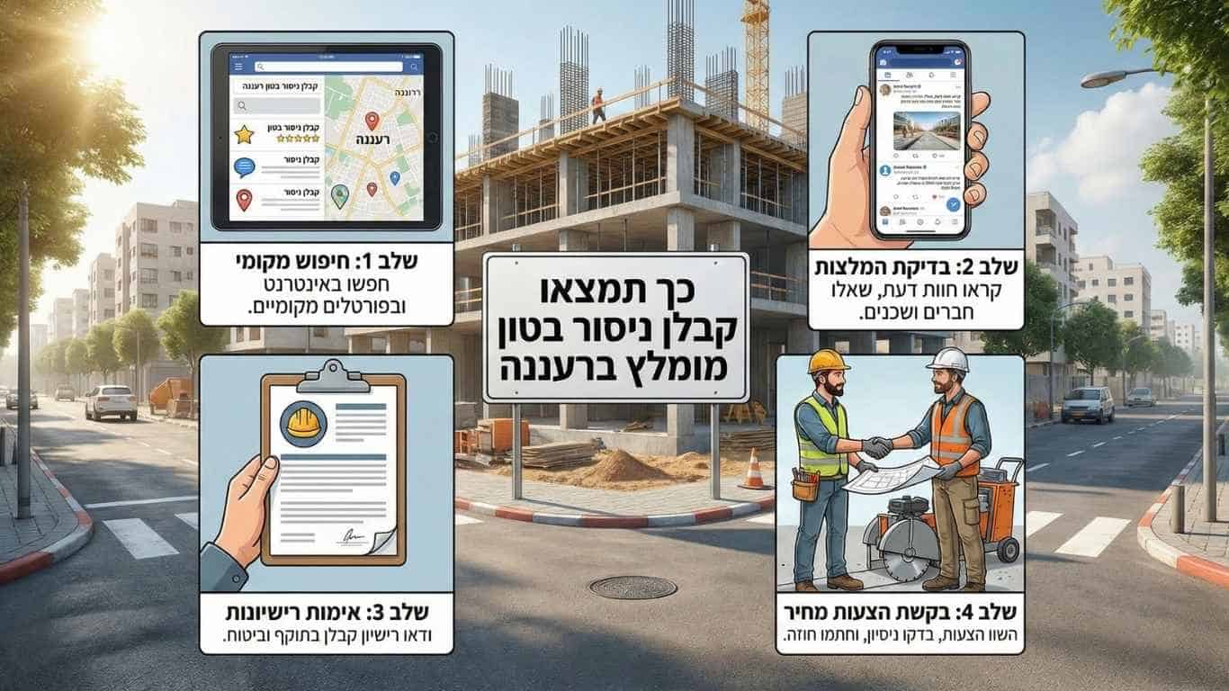 כך תמצאו קבלן ניסור בטון מומלץ ברעננה