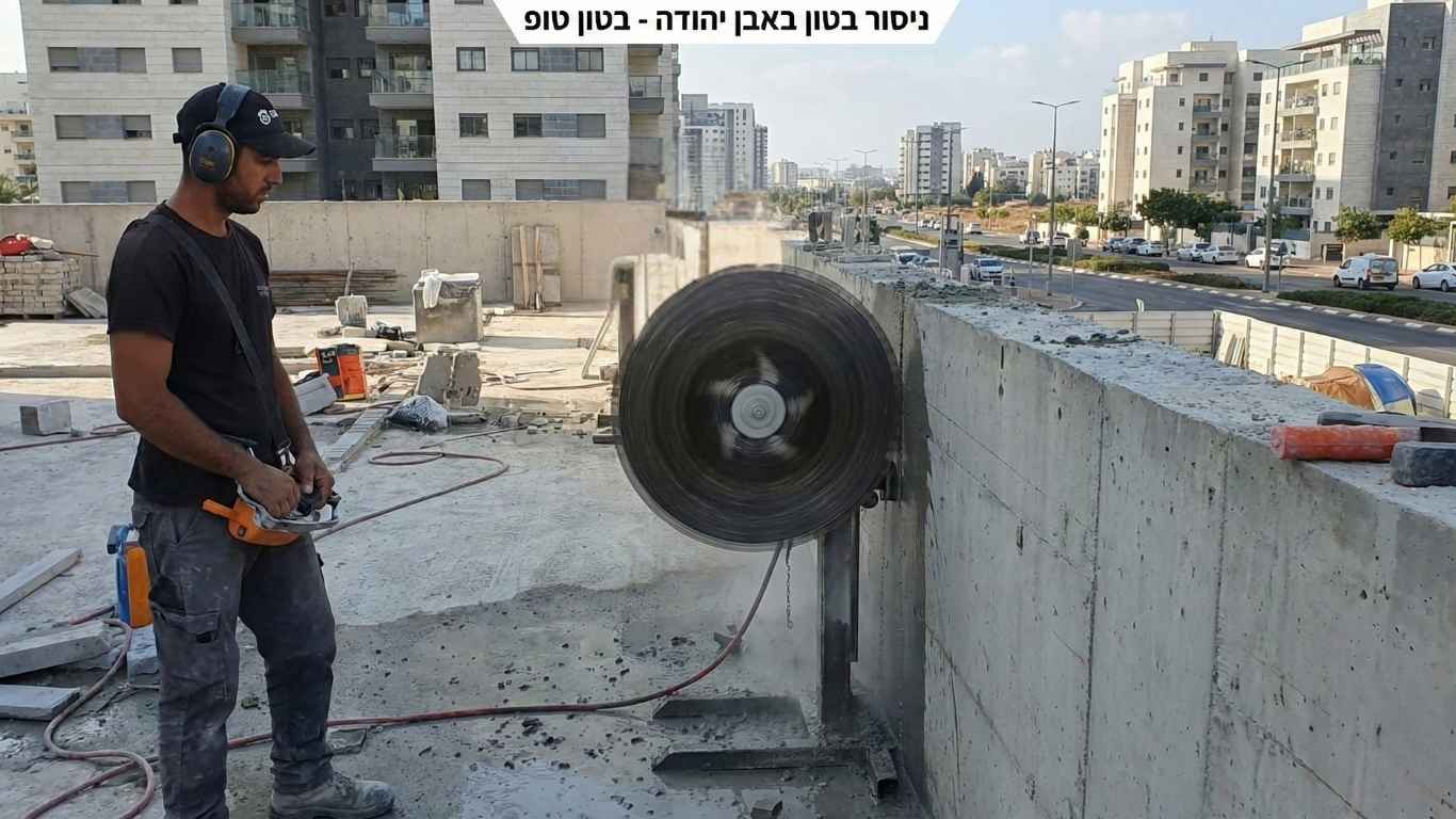 ניסור בטון באבן יהודה