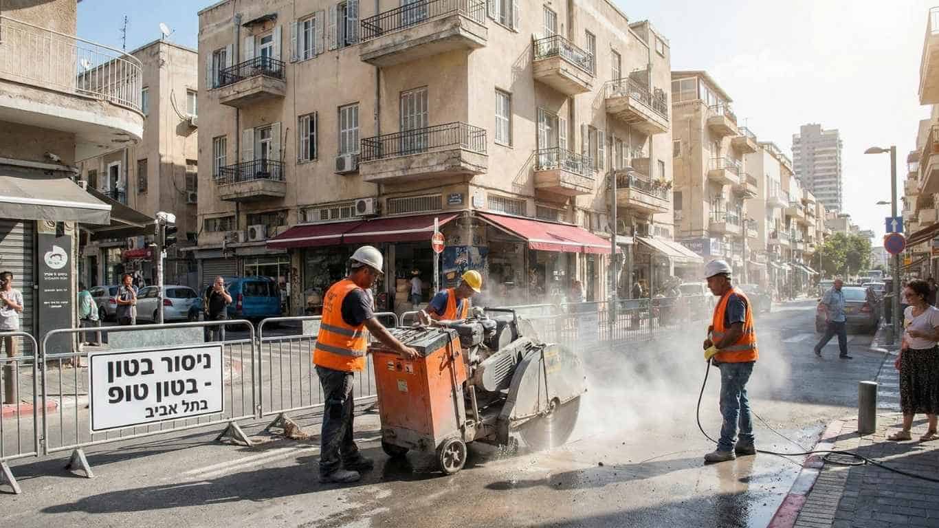ניסור בטון בתל אביב