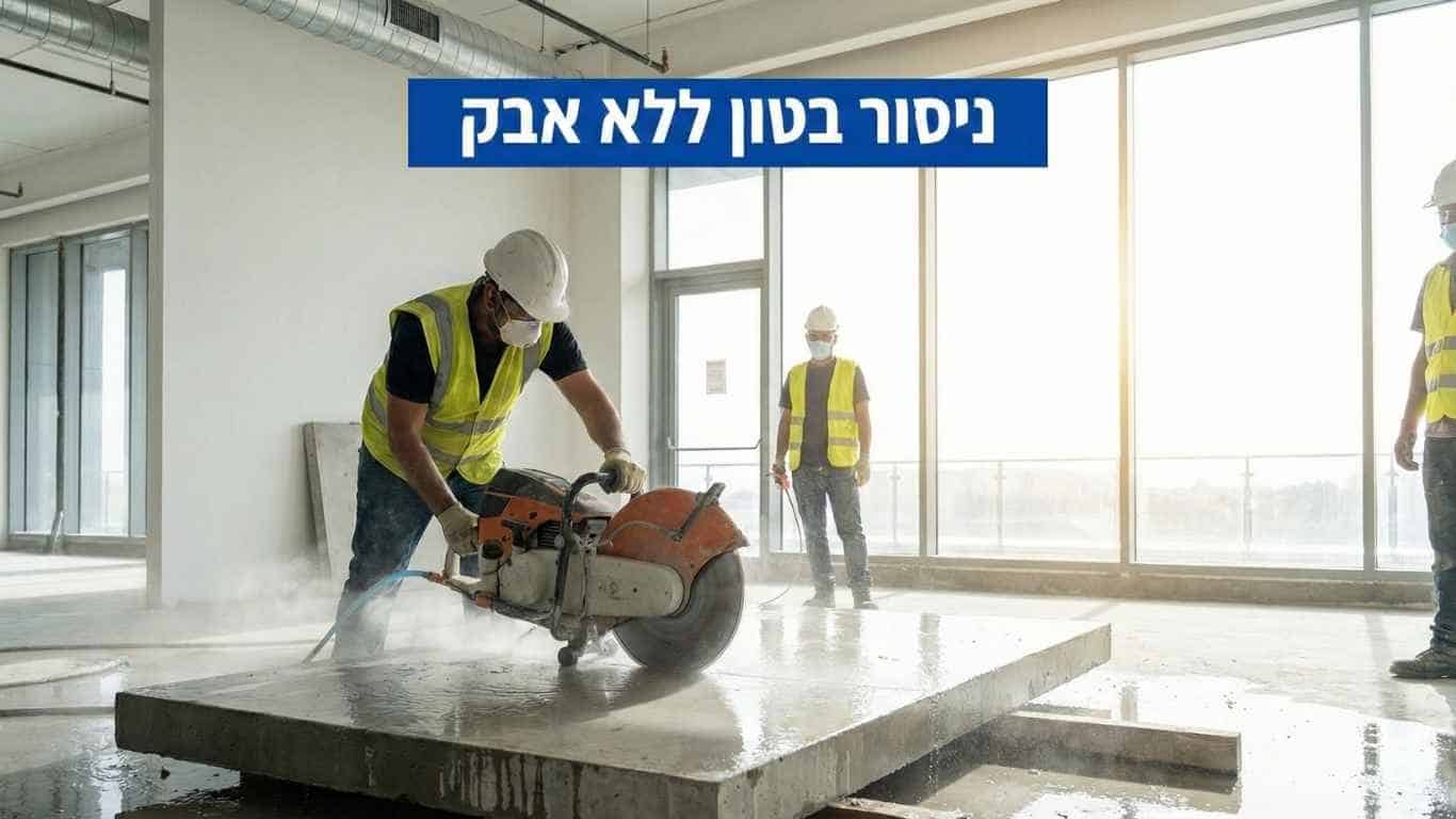 ניסור בטון ללא אבק