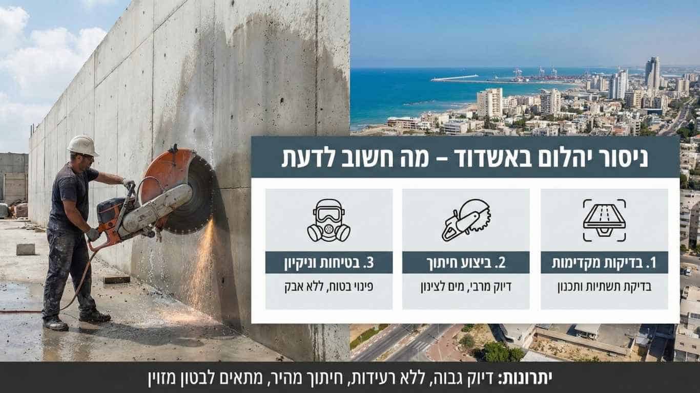 ניסור יהלום באשדוד מה חשוב לדעת