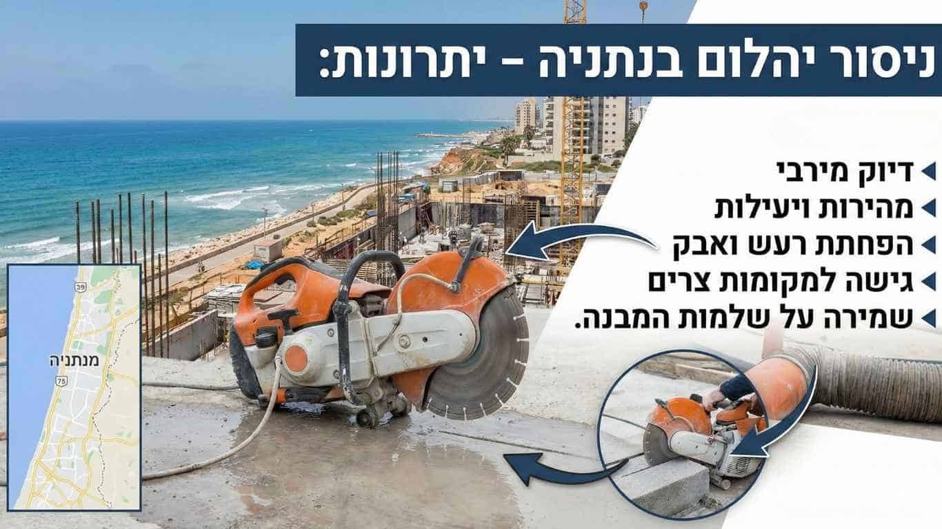 ניסור יהלום בנתניה היתרונות