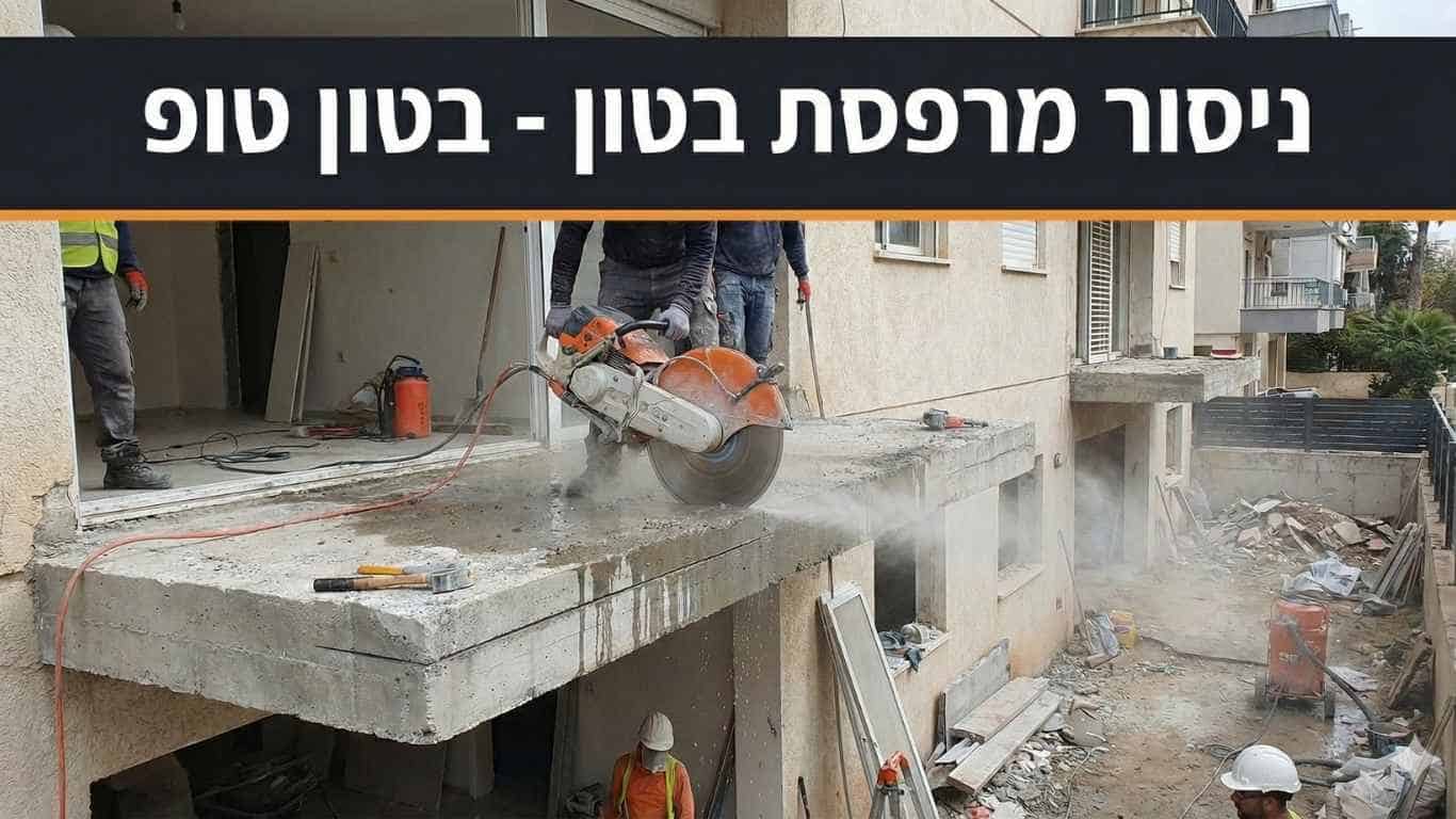 ניסור מרפסת בטון