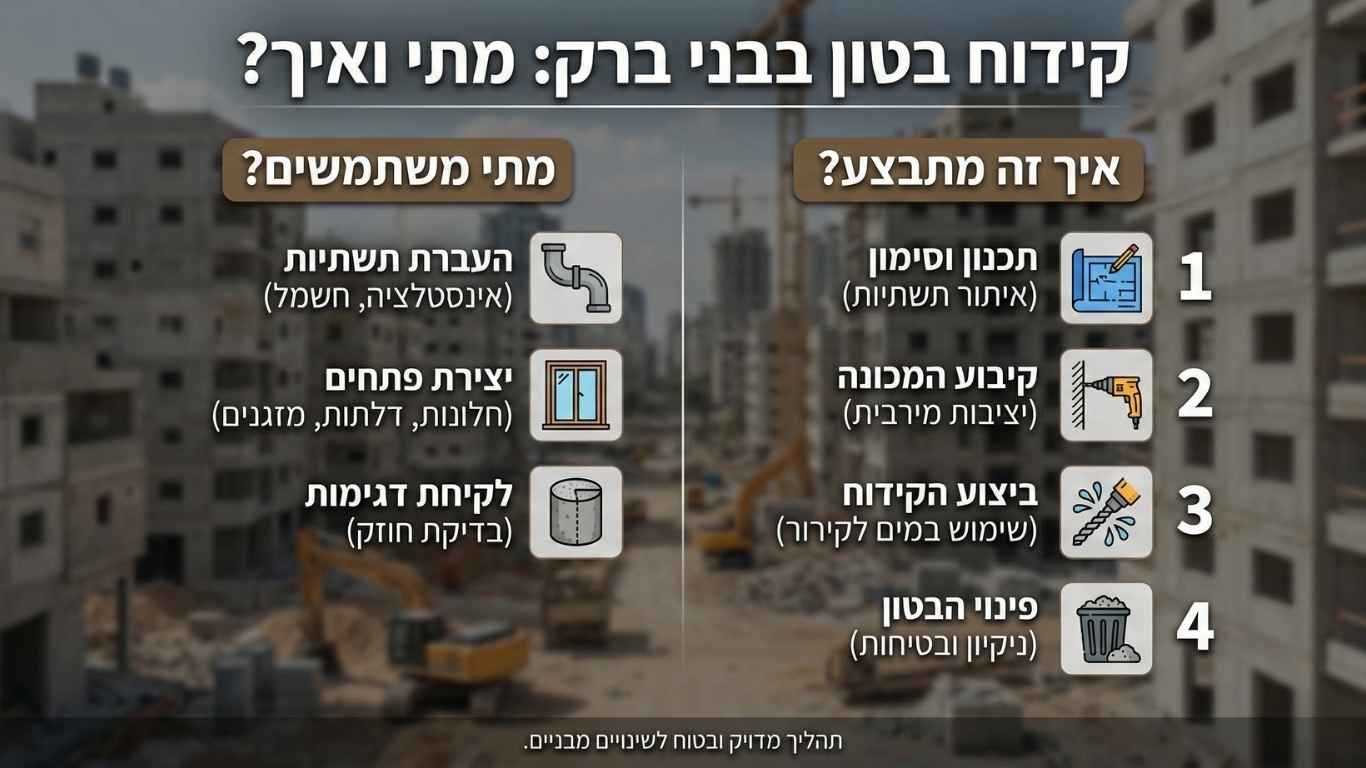 קידוח בטון בבני ברק מתי ואיך