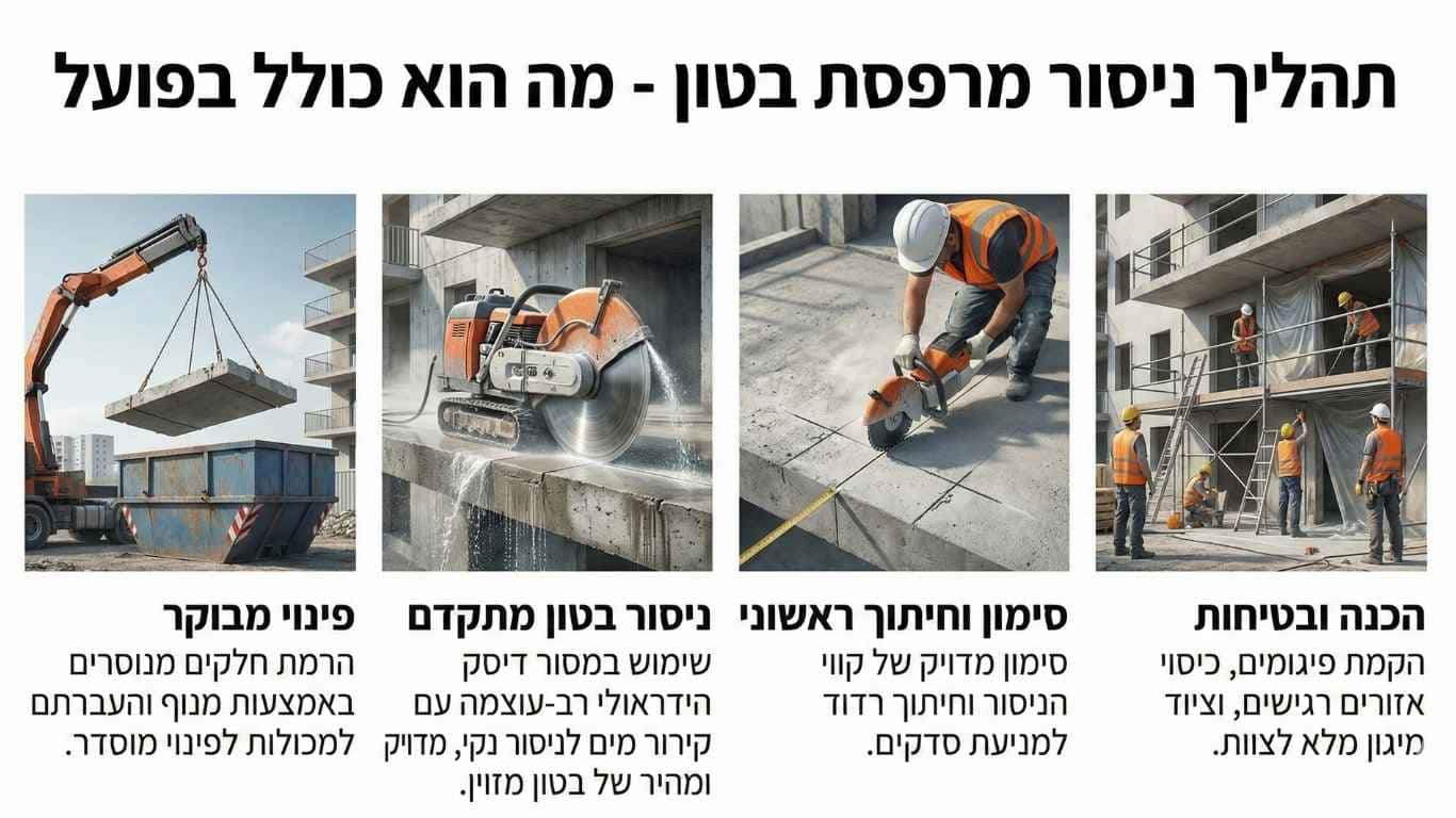 תהליך ניסור מרפסת